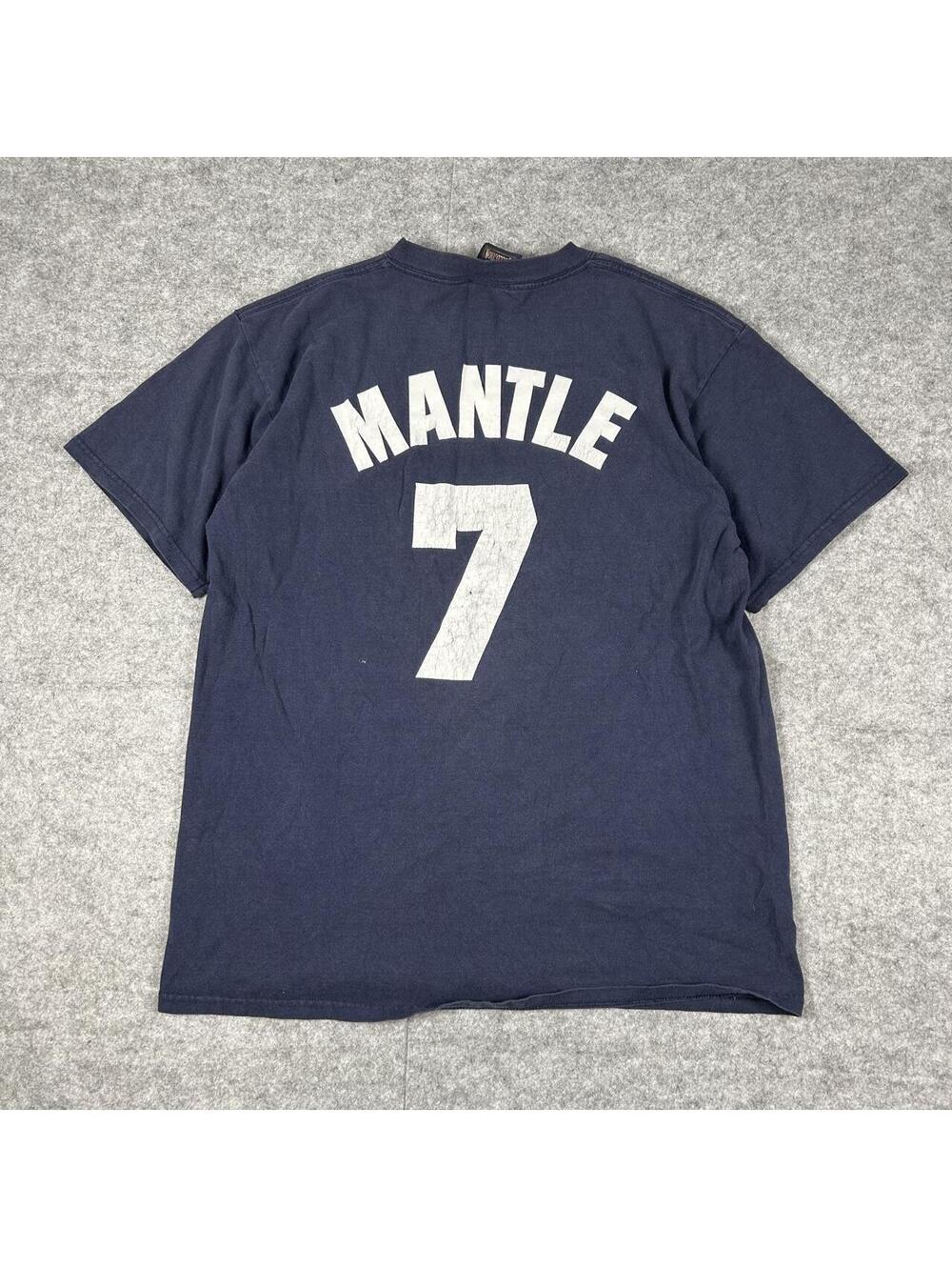 Vintage Majestic MLB New York Yankees Mickey Mantle Jersey T-Shirt Size XL